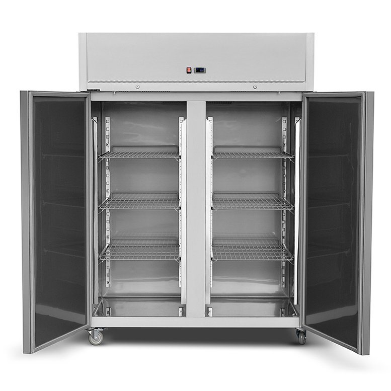 stainless steel reach in freezer